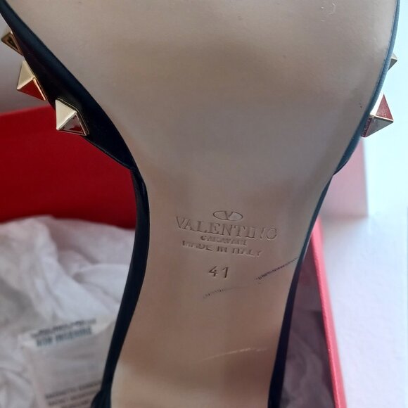 Valentino Rockstud Sandals size 41 Black - Picture 7 of 8